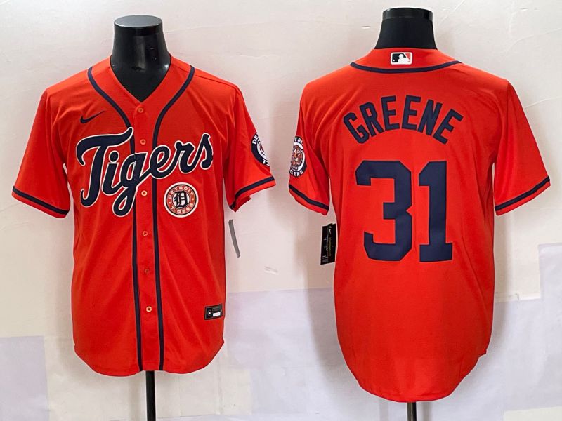 Men 2025 Detroit Tigers #31 Greene Orange Game Nike MLB Jersey style 7->houston astros->MLB Jersey
